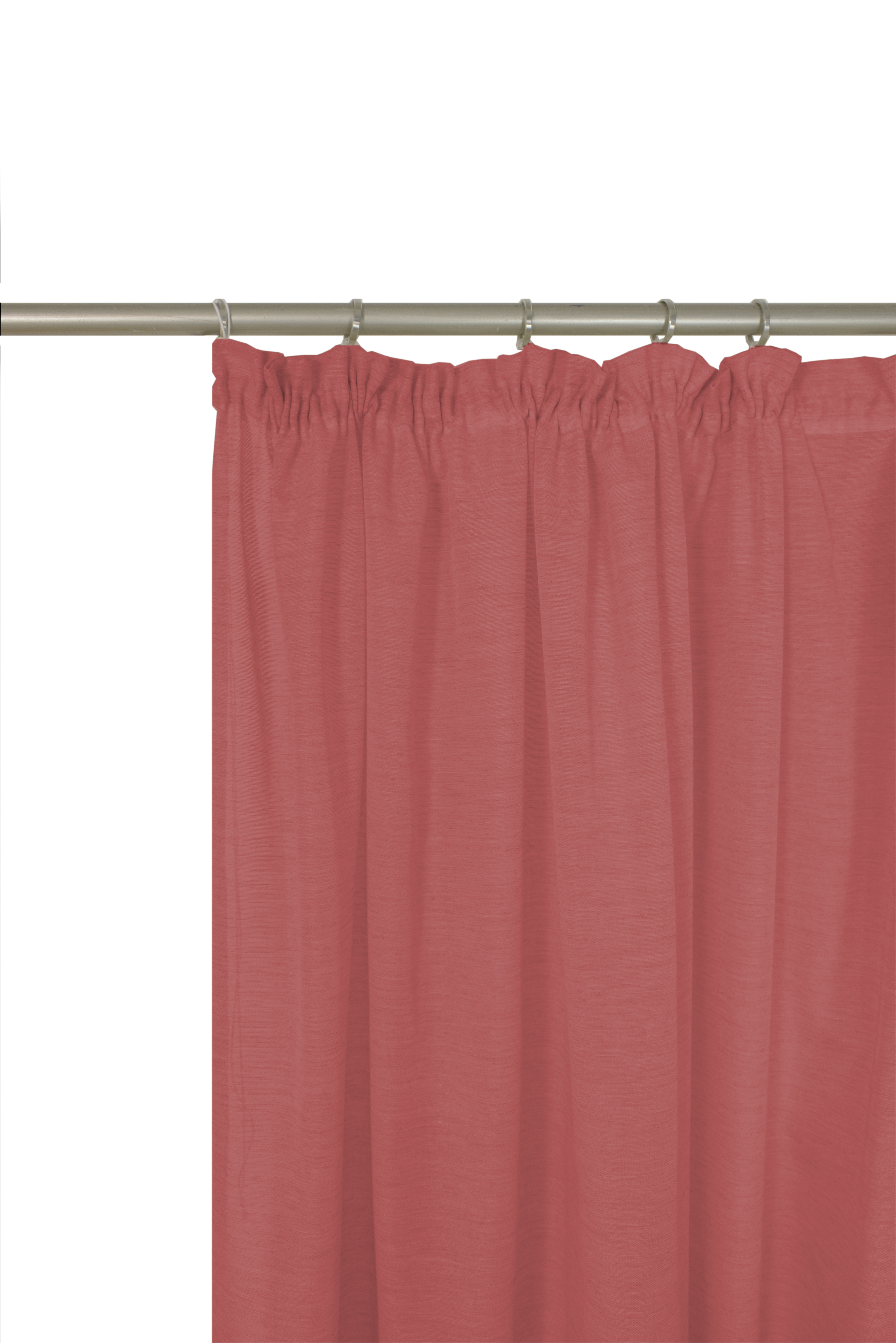 Lorca (Vorhang) - Farbe: Rot | Größe: 245 x 142 cm | Aufmachung: Kräuselband