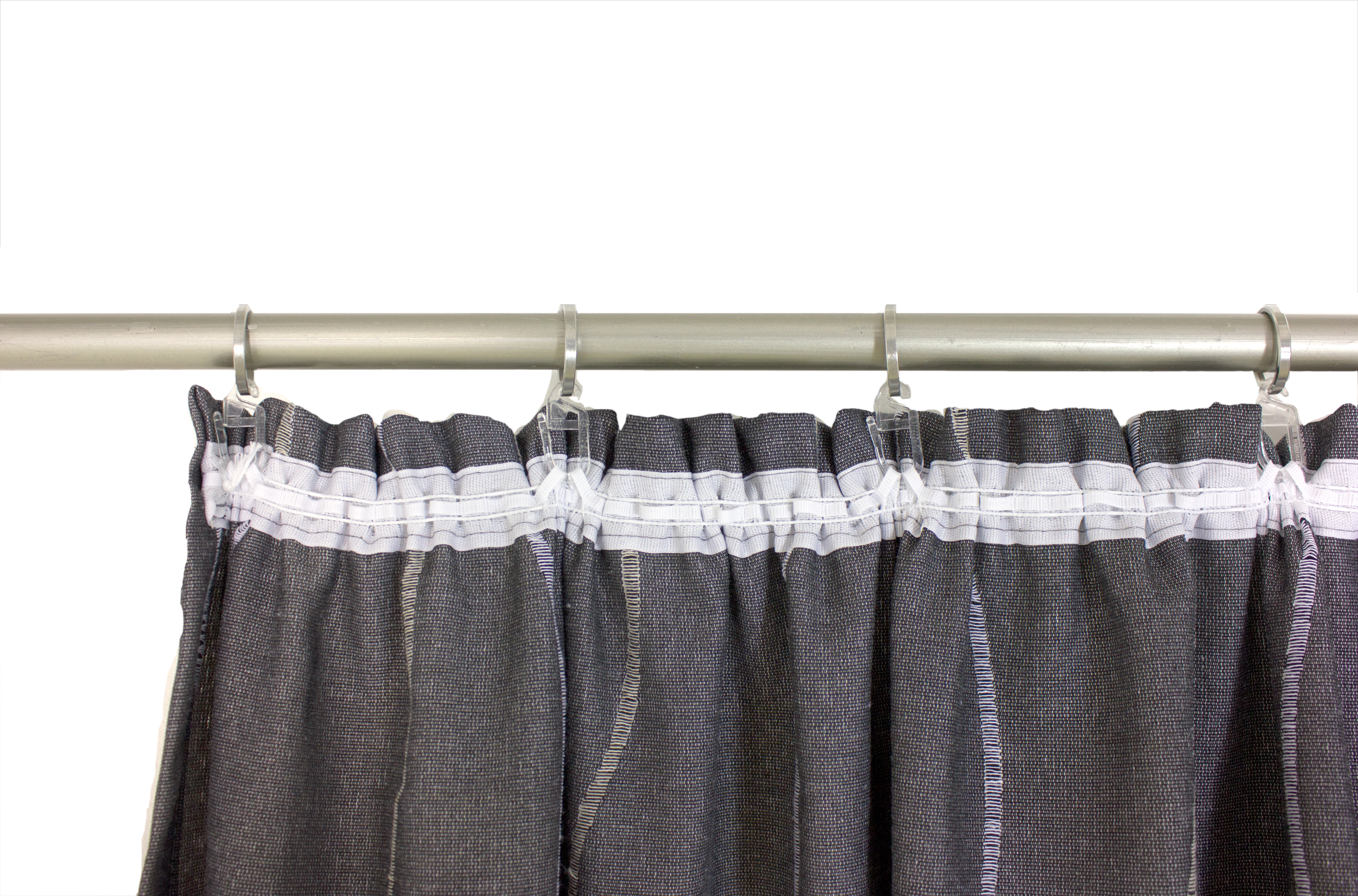 Sepino (Vorhang) - Farbe: Grau | Aufmachung: Kräuselband | Größe: 220 x 132  cm